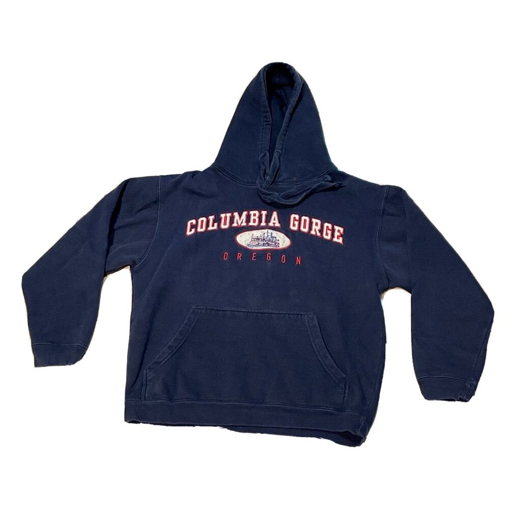 Columbia Gorge Oregon hoodie sweater mens small Ouray Sportswear blue
